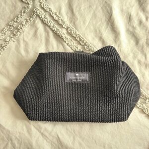 Kate Spade Black Textured Cosmetic Case